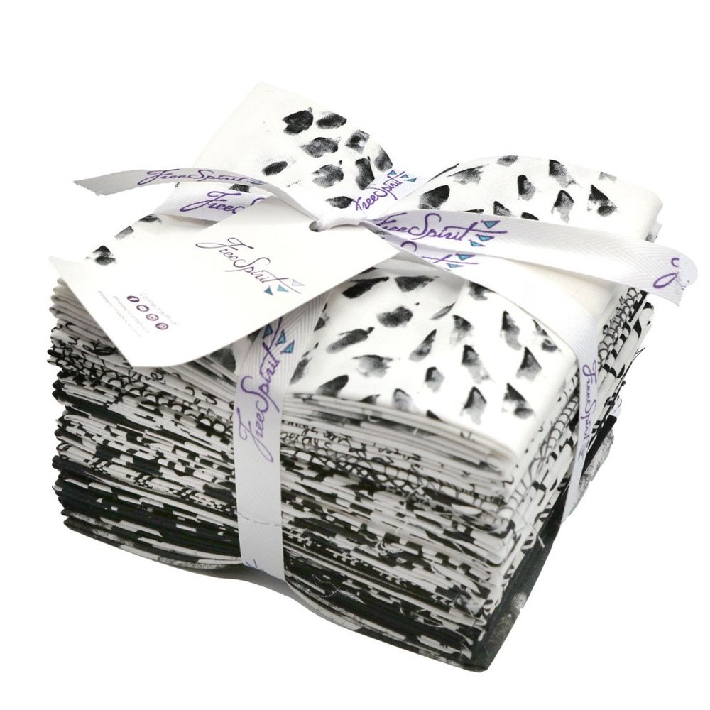 20 FQ B&W Various designers for Free Spirit Fabrics 100% Cotton. Factory cut - Picture 2 of 4
